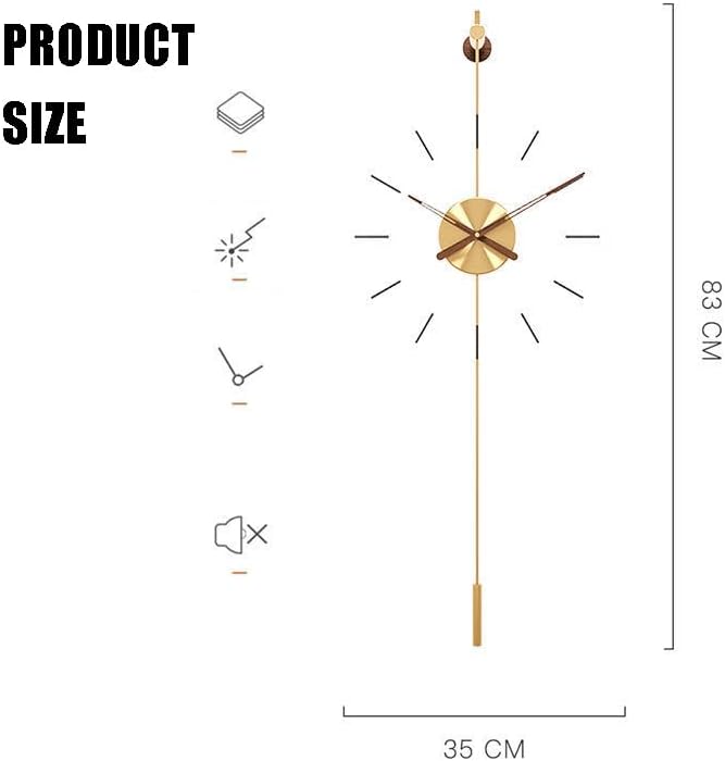 Modern Minimalist Gold Acrylic Wall Clock-ArtyCraftz.com