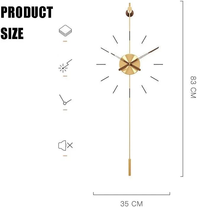 Modern Minimalist Gold Acrylic Wall Clock-ArtyCraftz.com