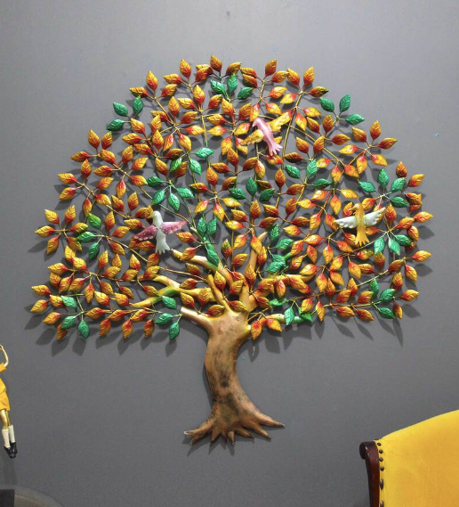 Multi Bird Tree of Life Wall Art interior Decoration of to Your House wall Decor - ArtyCraftz.com