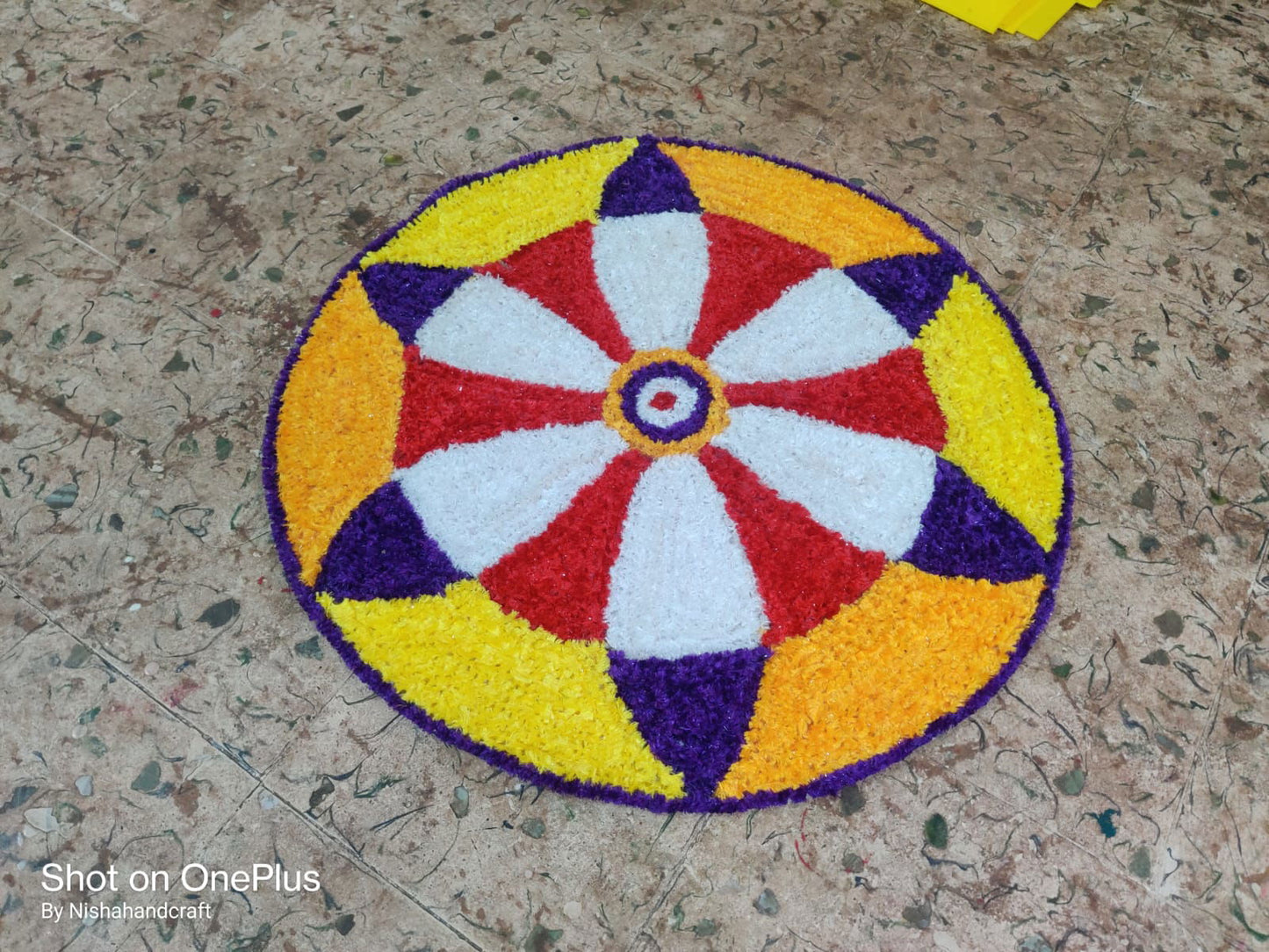 Multi Color Rangoli Door Mat - ArtyCraftz.com
