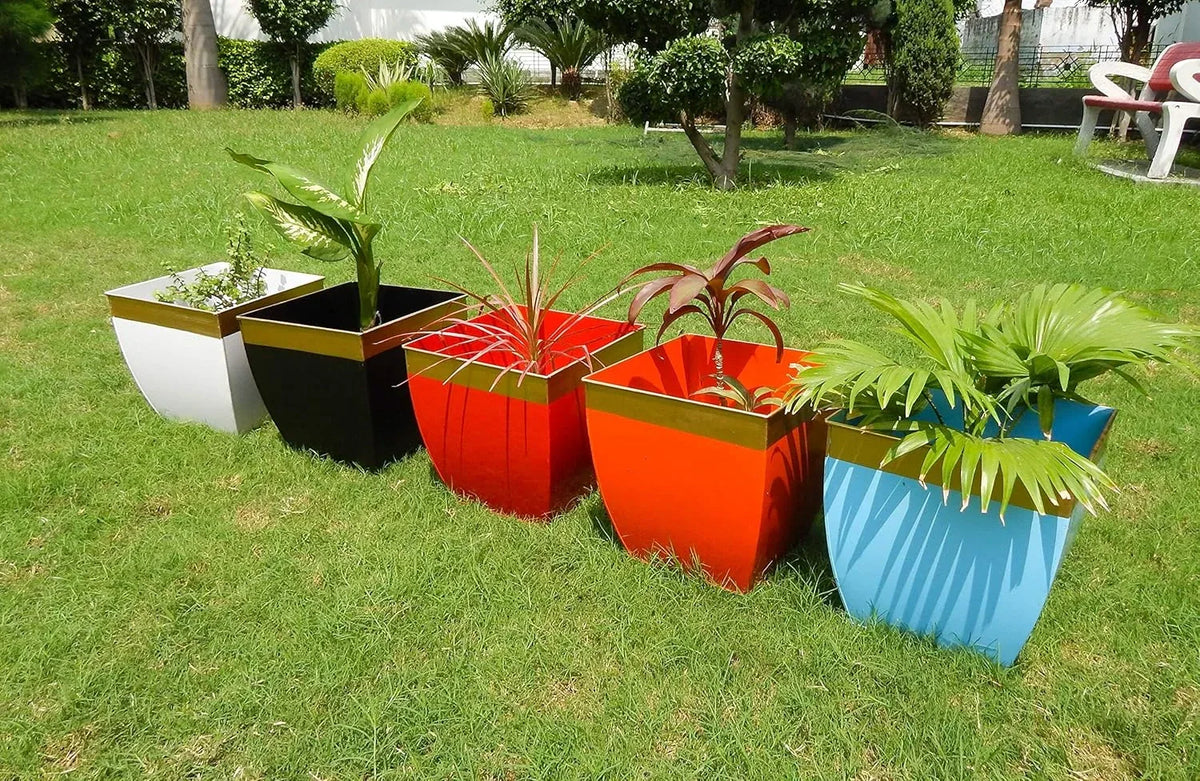 Multi Color Tapered Planter (5 Pcs) - ArtyCraftz.com