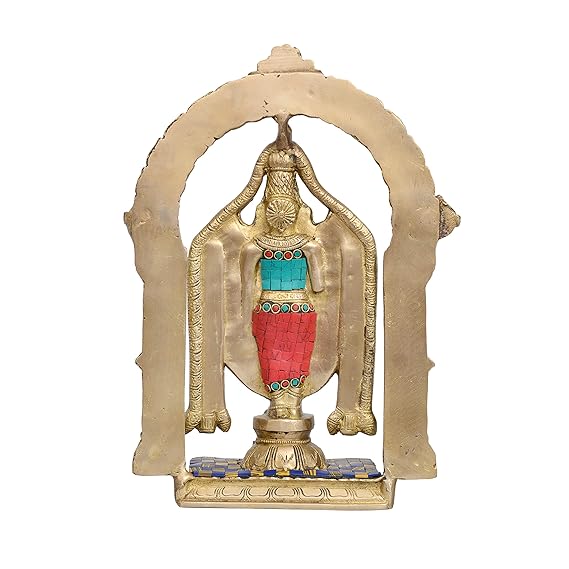 Multicolor Brass Tirupati Balaji Venkateshwara Statue - ArtyCraftz.com