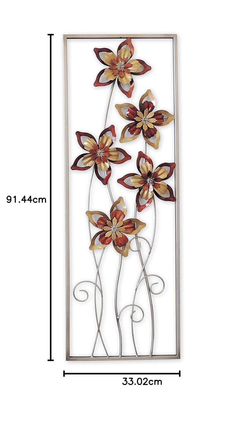 Multicolor Flower Frame Wall Art-ArtyCraftz.com
