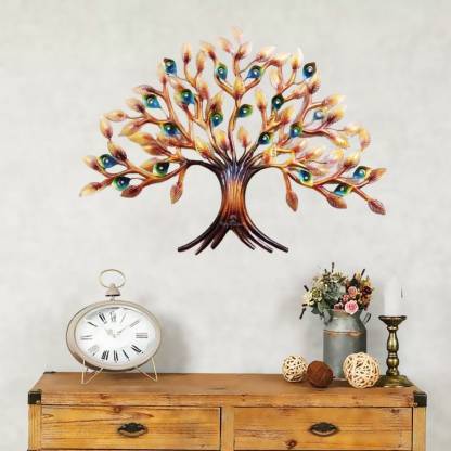 Multicolor Metal Banyan Tree Wall Art - ArtyCraftz.com