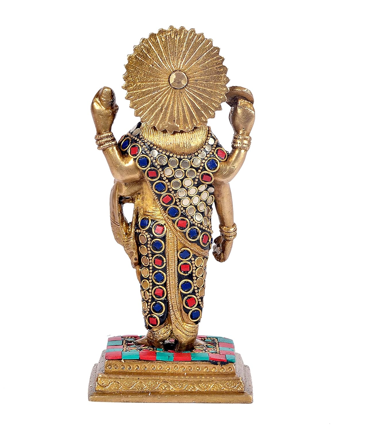 Multicolour Brass Dhanvantari Statue