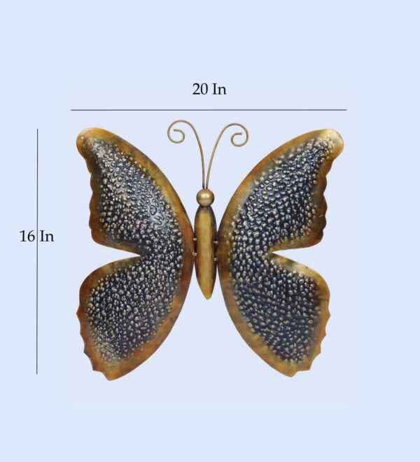 Multicolour Iron Angle Butterfly Wall Decorative Showpiece