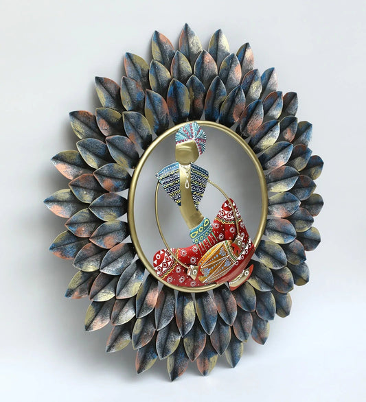 Multicolour Iron Shaurya Musician Decorative Wall Art