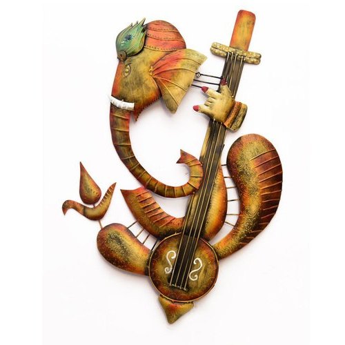 Musical Ganesha LED Iron Wall Art-ArtyCraftz.com