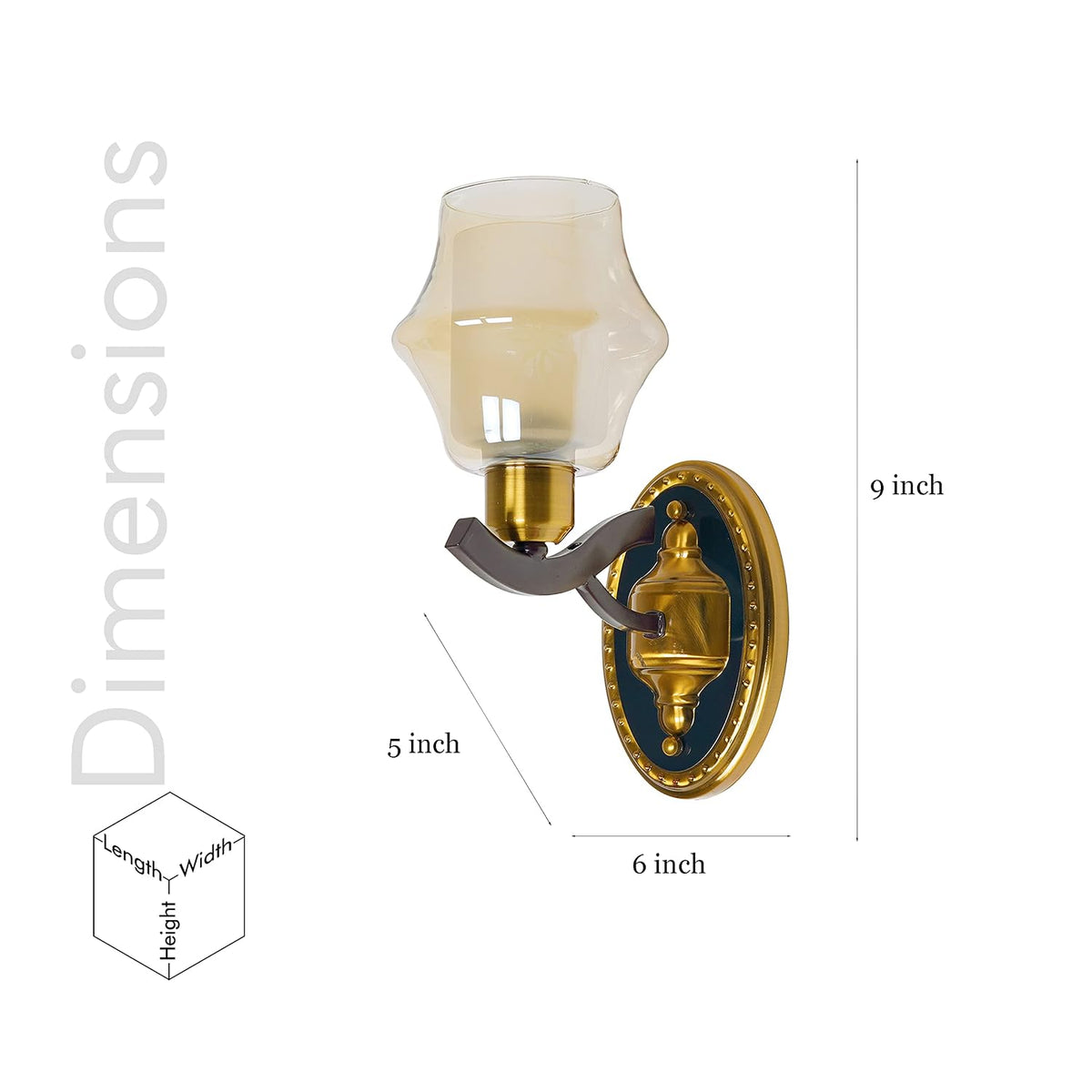 Mysville Dual Glass Shade Wall Light-ArtyCraftz.com