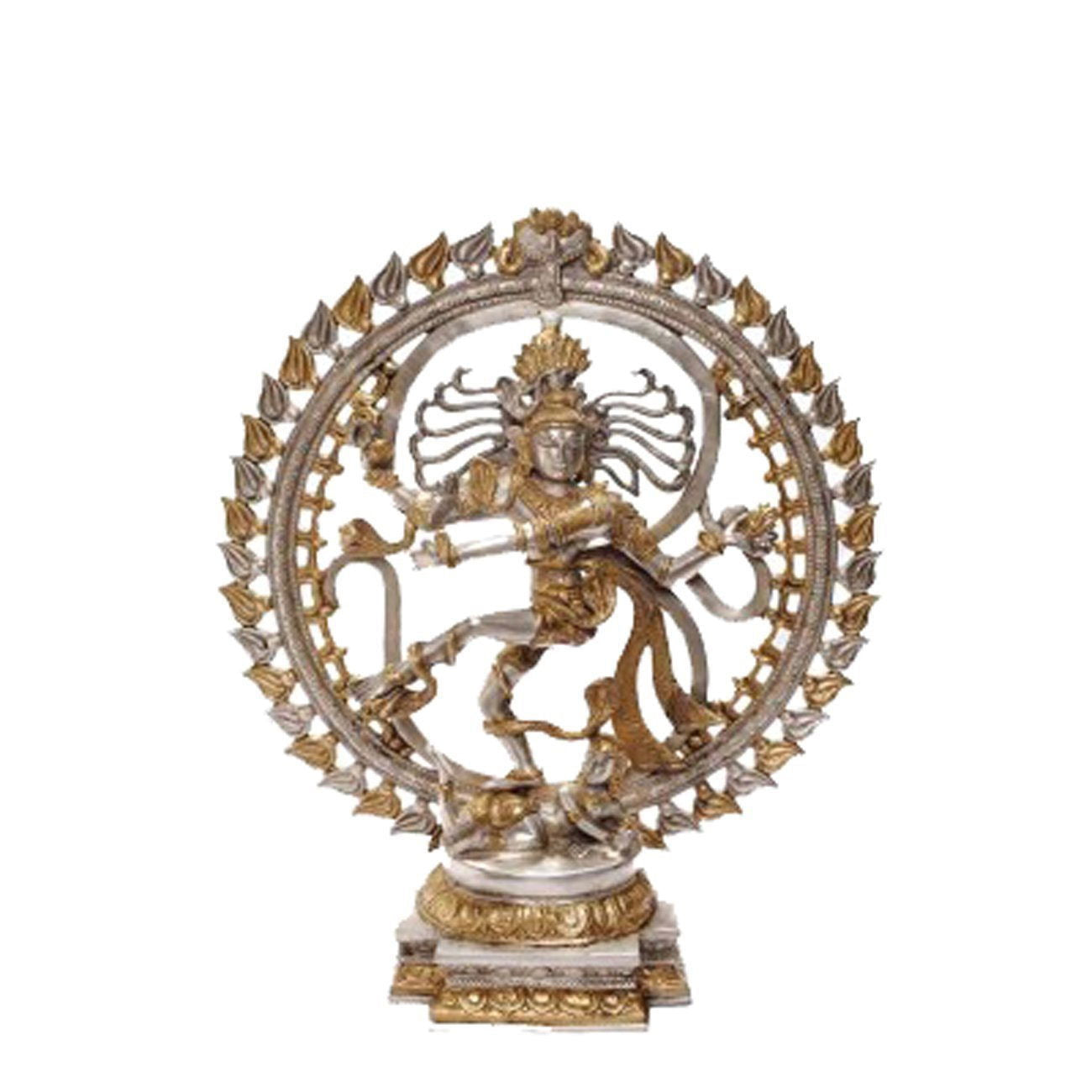 Natraj 60 cm X 51 cm - Copper Silver Gold Finish - ArtyCraftz.com