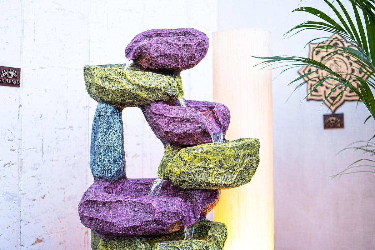 Natural Elegance Rock Stone Water Fountain-ArtyCraftz.com