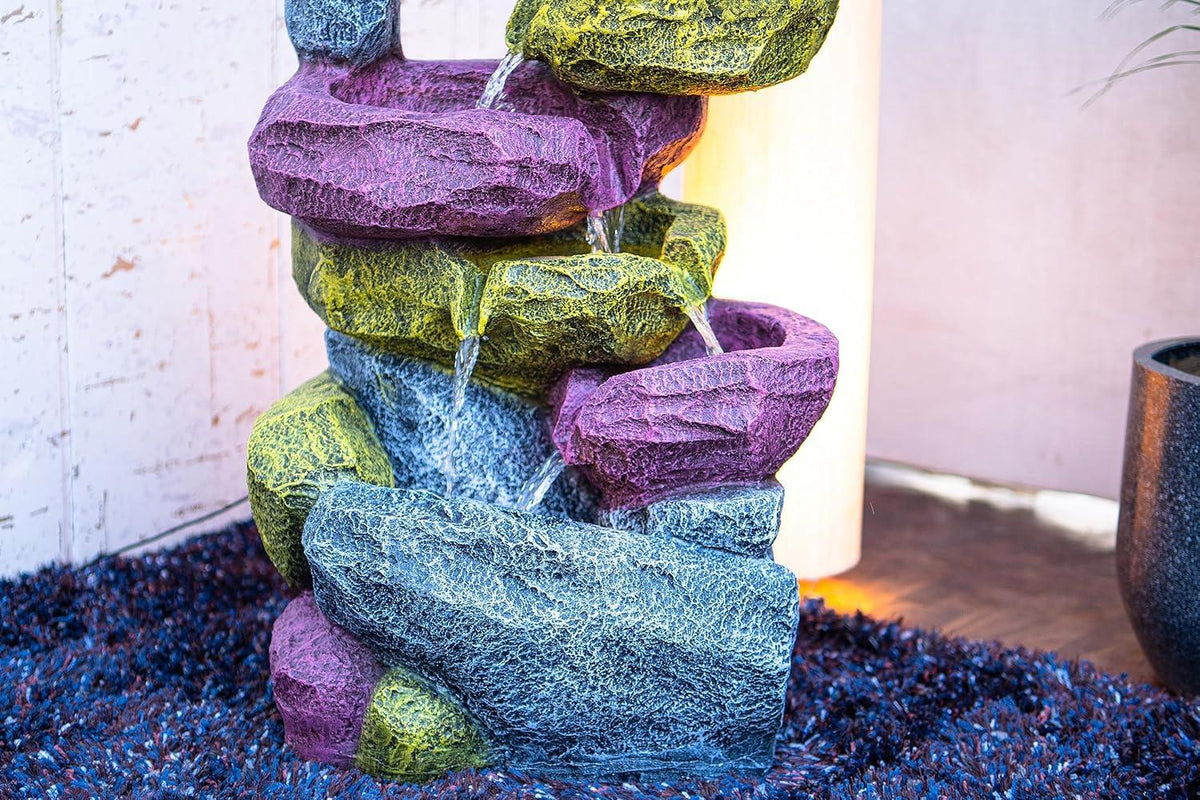 Natural Elegance Rock Stone Water Fountain-ArtyCraftz.com