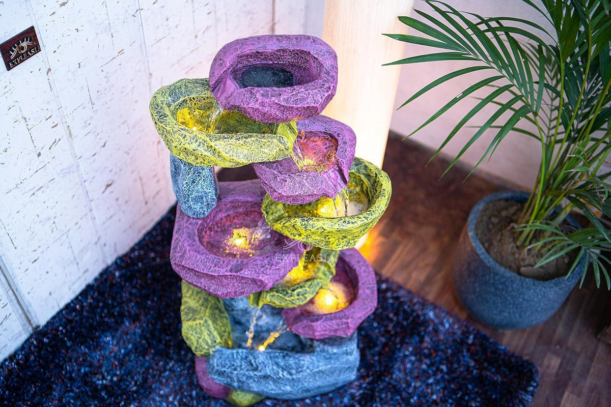 Natural Elegance Rock Stone Water Fountain-ArtyCraftz.com