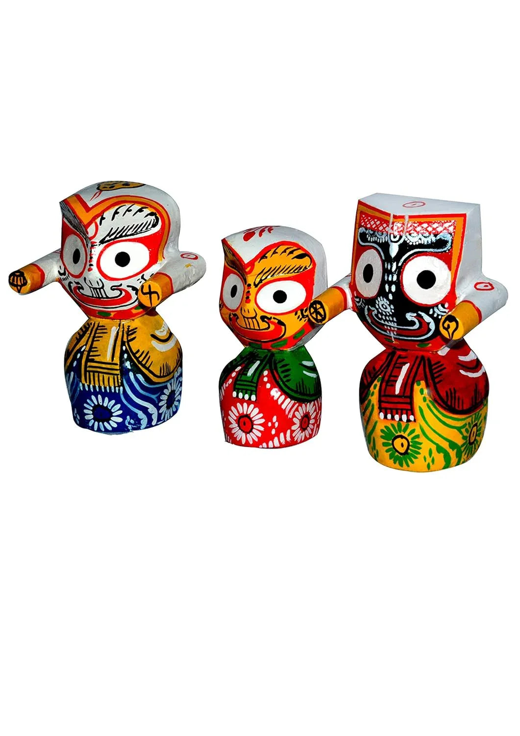 Natugram Neem Wood Jagannath, Balabhadra, and Subhadra Idol