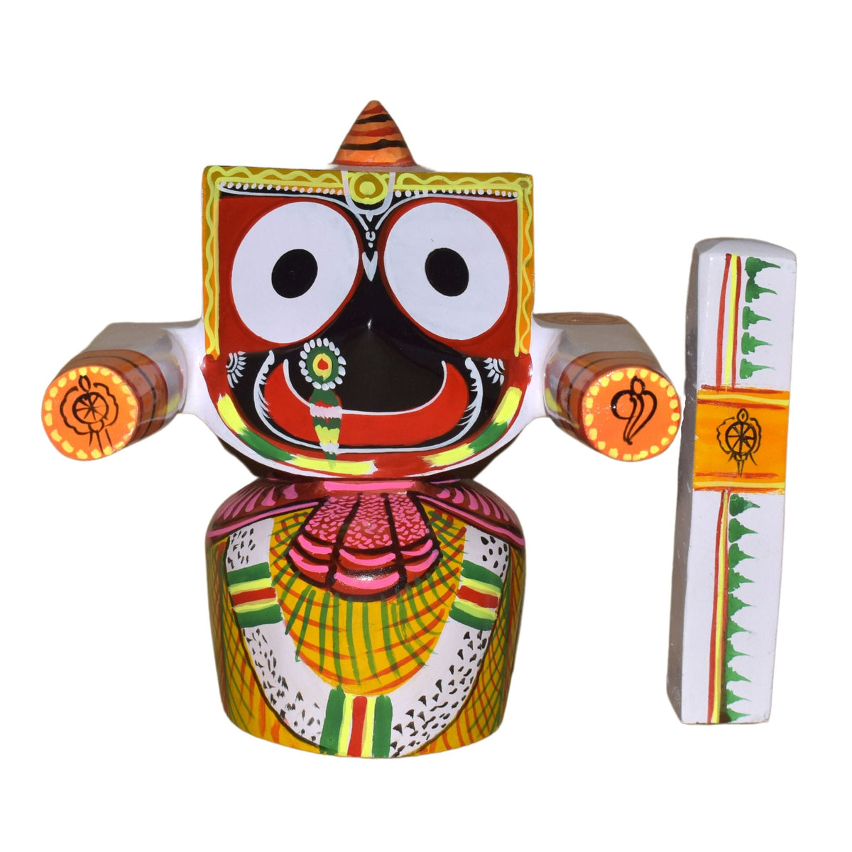 Neem Wood Jagannath Baladeva Subhadra Statue Set 10 Inch-ArtyCraftz.com