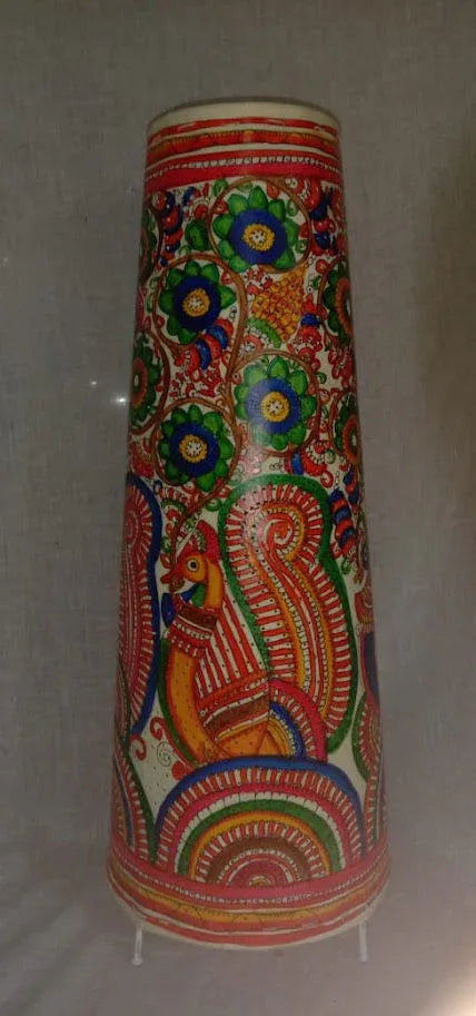 Nimmalakunta Peacock Blossom Garden Leather Floor Lamp