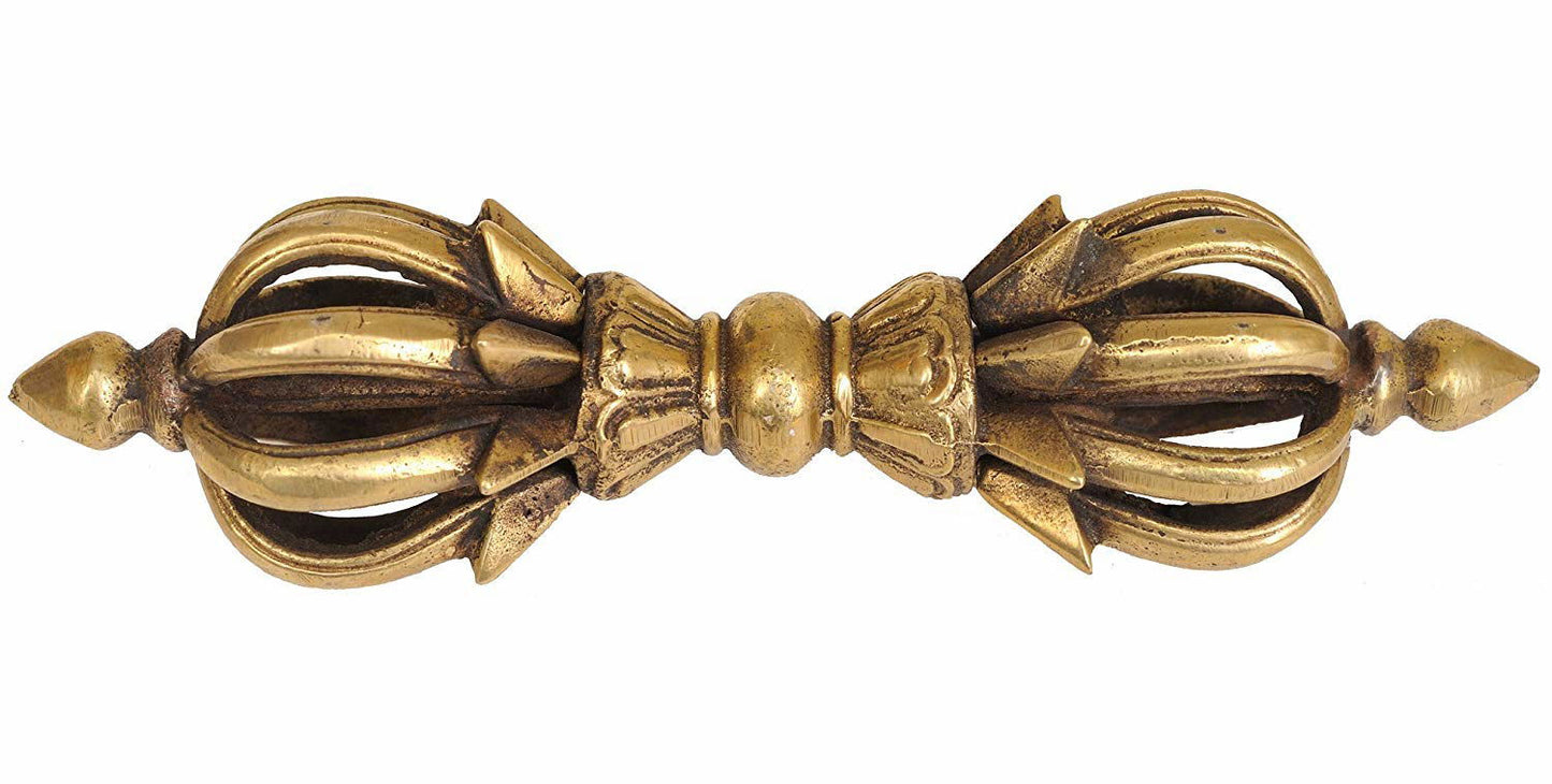 Nine-Pronged Dorje - Brass - ArtyCraftz.com