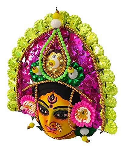 Ornamental Durga Devi Chhau Mask-ArtyCraftz.com
