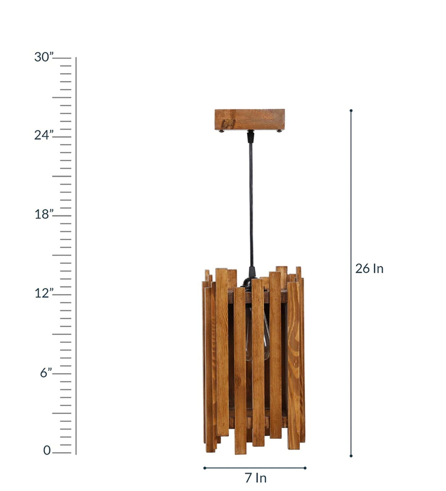 Palisade Beige Wooden Single Pendant Lamp-ArtyCraftz.com