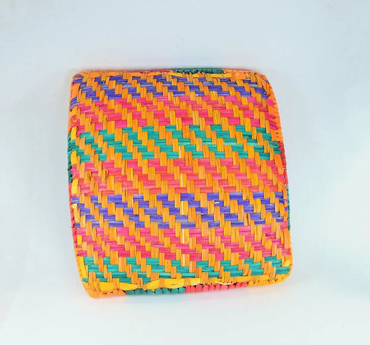 Palm Leaf Square Winnowing Basket-ArtyCraftz.com