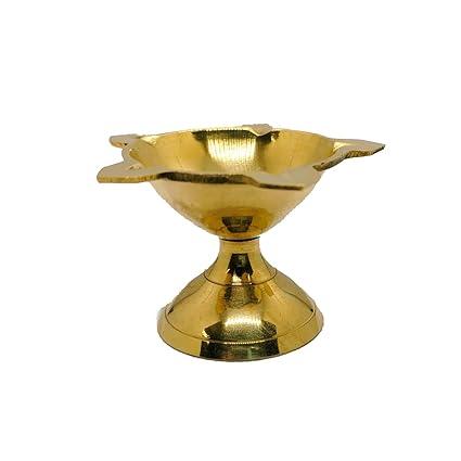 Panchmukhi Deepak with Brass Finish