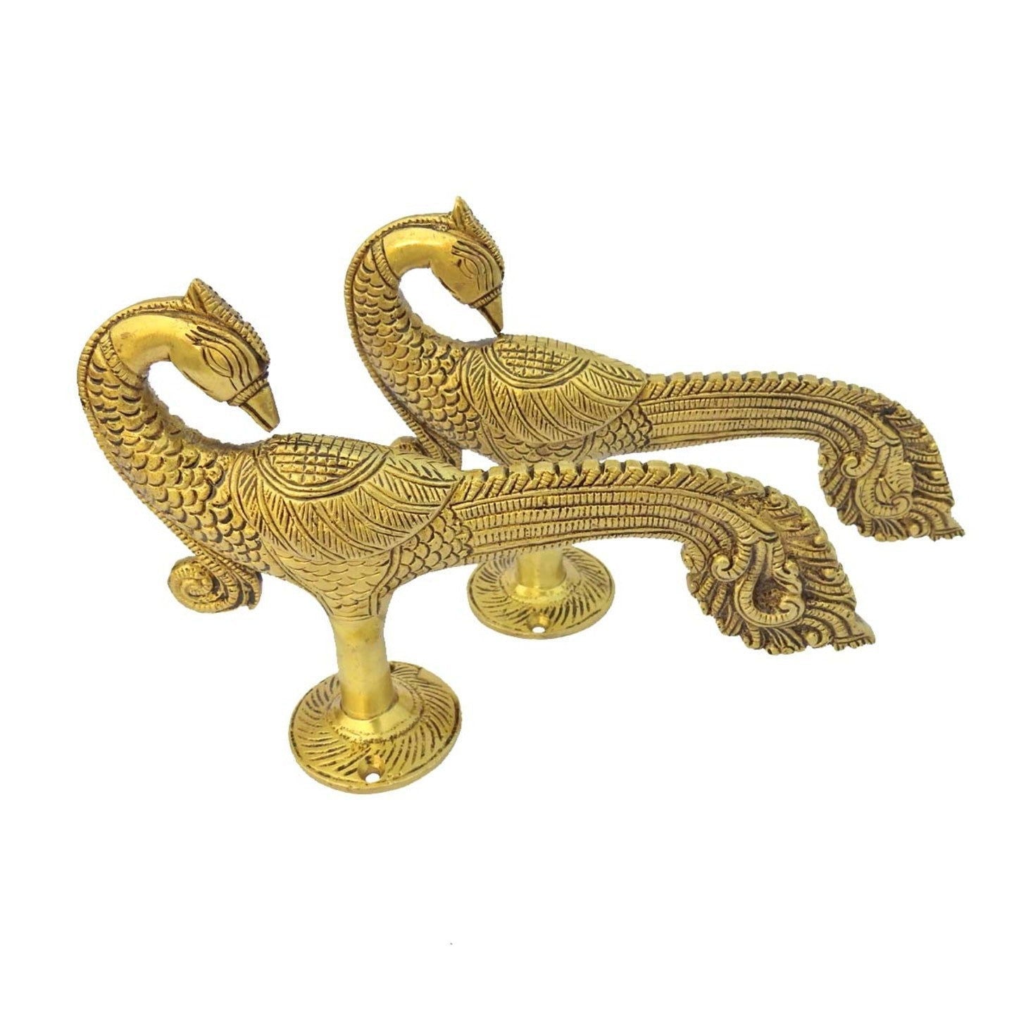 Peacock Door Handle with Beautiful Carving Gives Tarditional Look your Door - ArtyCraftz.com