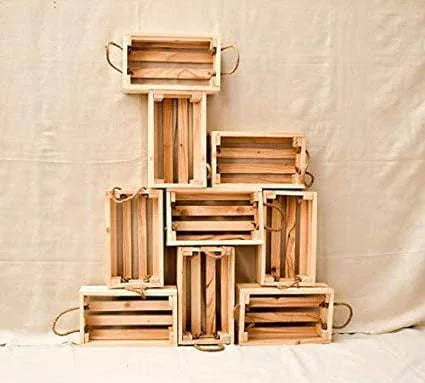 Pine Wooden Crates, Basket - ArtyCraftz.com