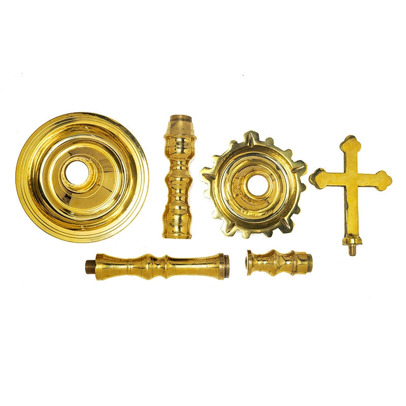 Handcrafted Plain Cross Brass Oil Lamp 3.5 feet - ArtyCraftz.com