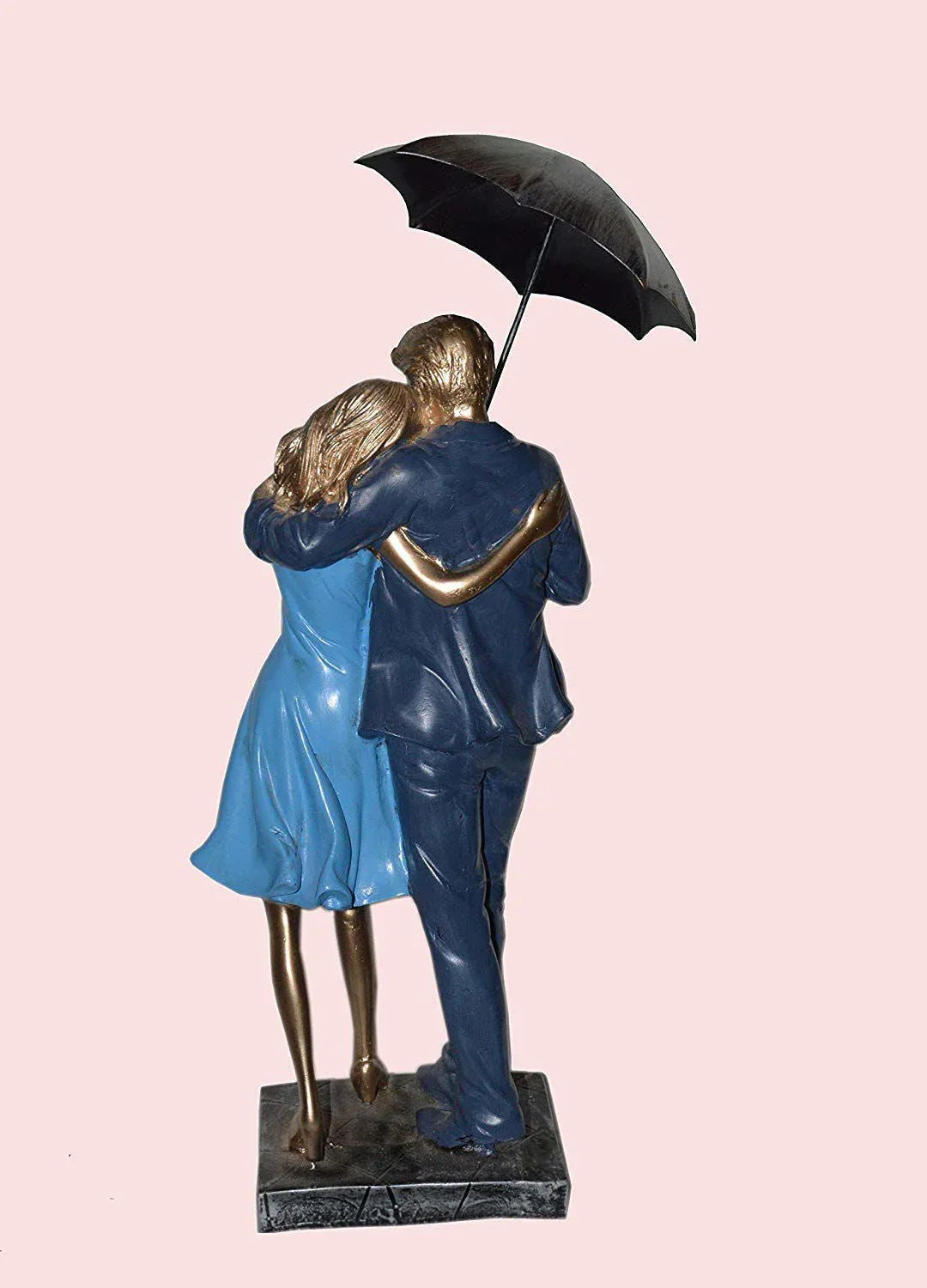Polyester Love Couple with Umbrella Showpiece - ArtyCraftz.com