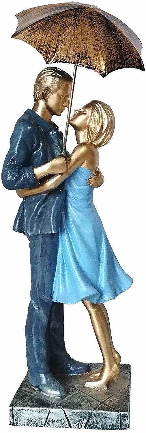Polyester Love Couple with Umbrella Showpiece - ArtyCraftz.com