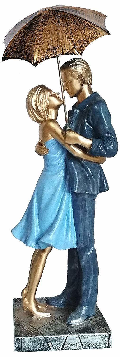 Polyester Love Couple with Umbrella Showpiece - ArtyCraftz.com
