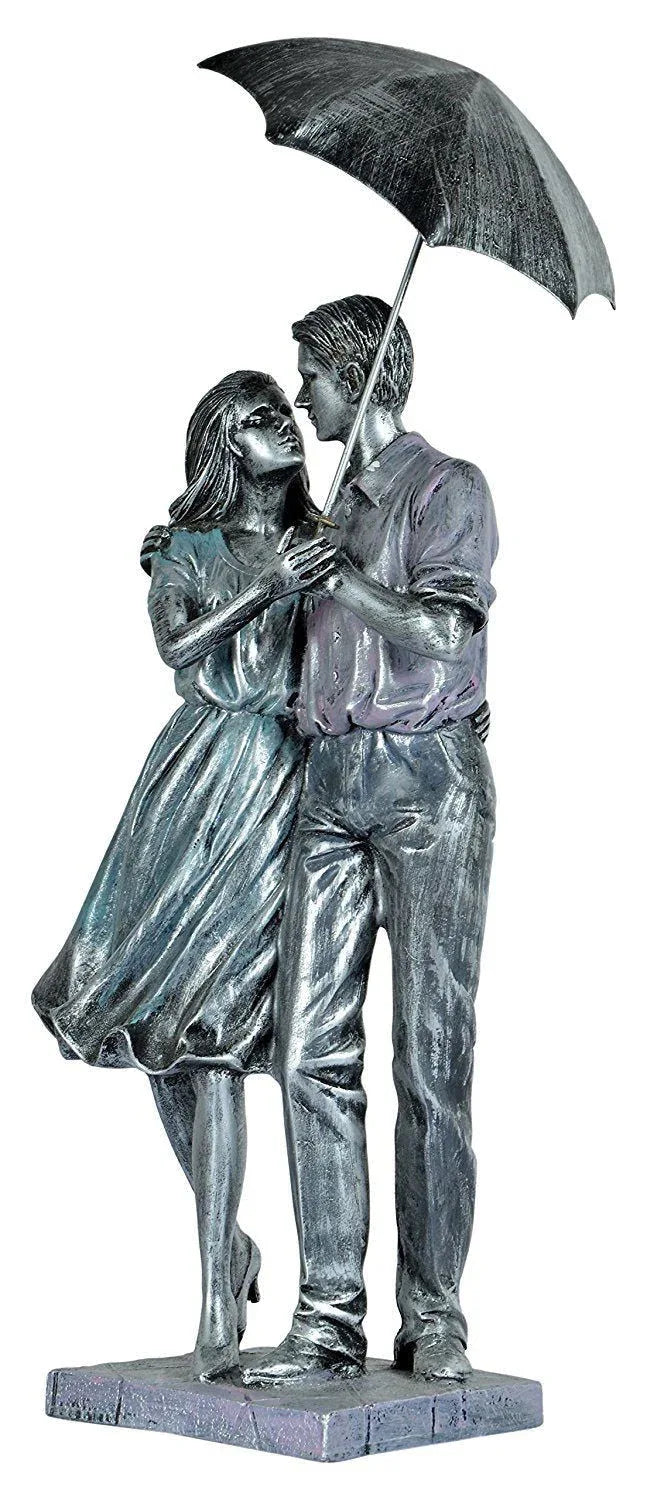 Polyester Love Couple with Umbrella Showpiece - ArtyCraftz.com