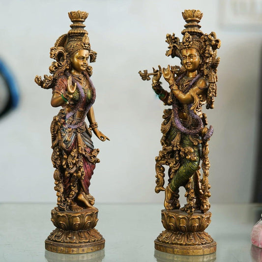 Polyresin Cold Cast Radha Krishna Statue-ArtyCraftz.com