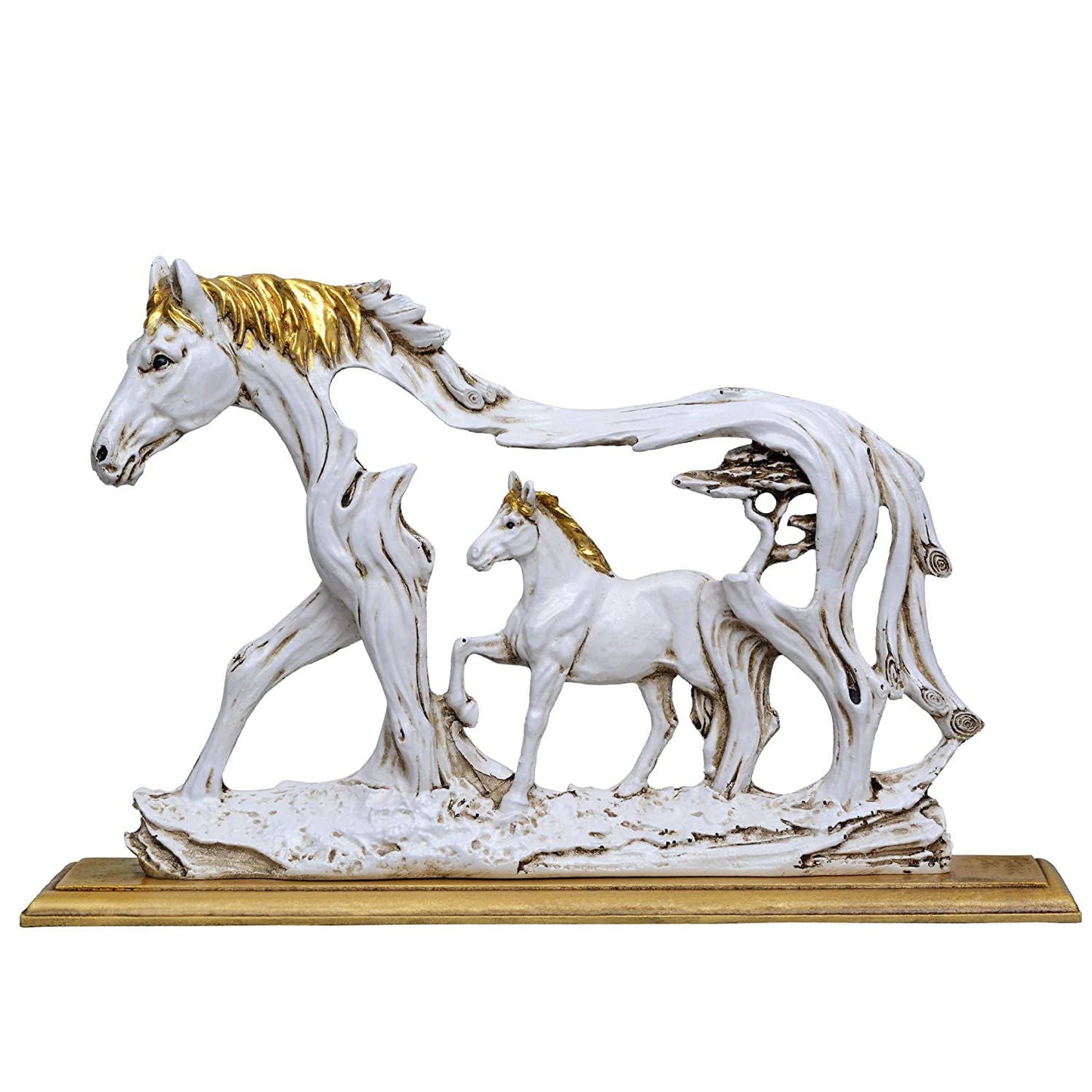 Polyresin Horse Baby Decorative Home Decor Showpiece Figurine Antique Horse Idol for Living Room Wall Shelf Office Shop Festive Gifting Height 8 Inch - ArtyCraftz.com