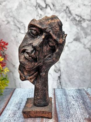 Polyresin Set of 3 Human Thinker Face Showpiece - ArtyCraftz.com