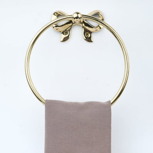 Premium Brass Bow Design front Virew Towel Hanger-ArtyCraftz.com