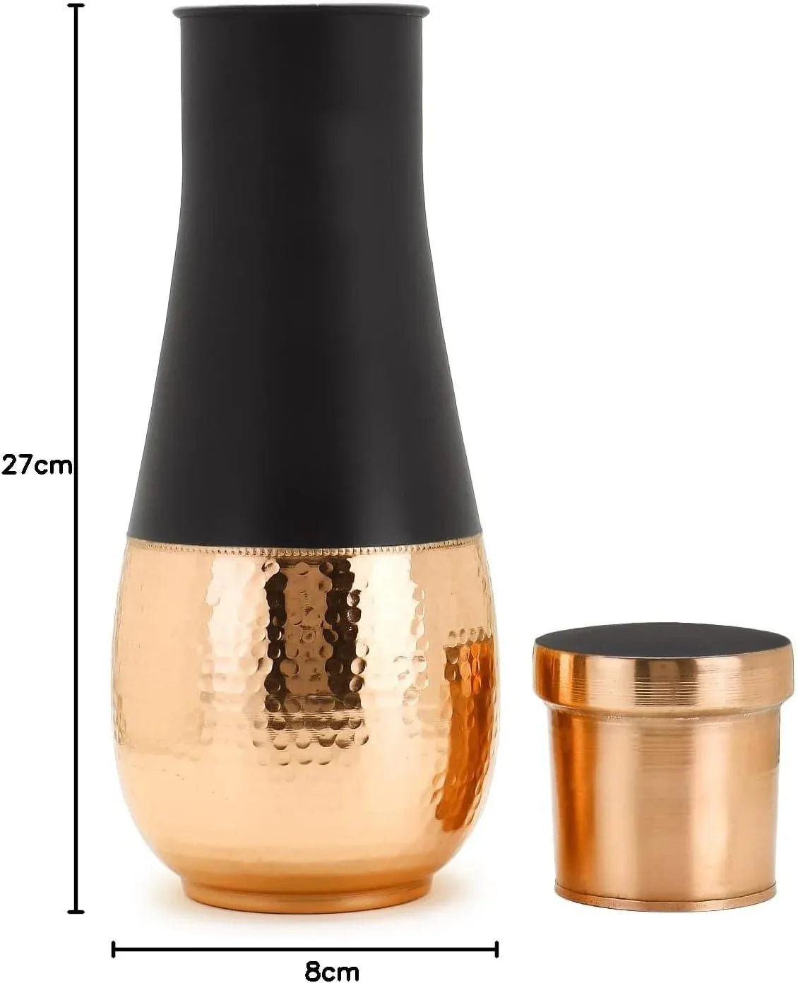 Premium Tulip Design Hammered Copper Water Bottle-ArtyCraftz.com