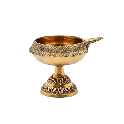 Pure Brass KUBER-DEEP Stand Diya Pooja - ArtyCraftz.com