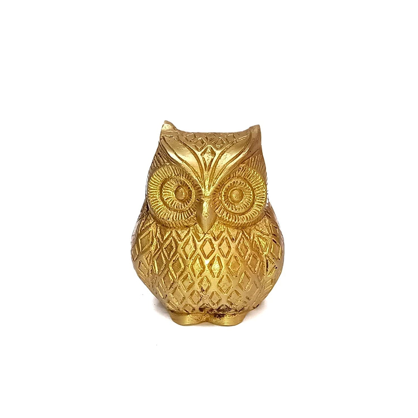 Pure Brass Owl Big Showpiece Fine Finishing Decorative Art - ArtyCraftz.com
