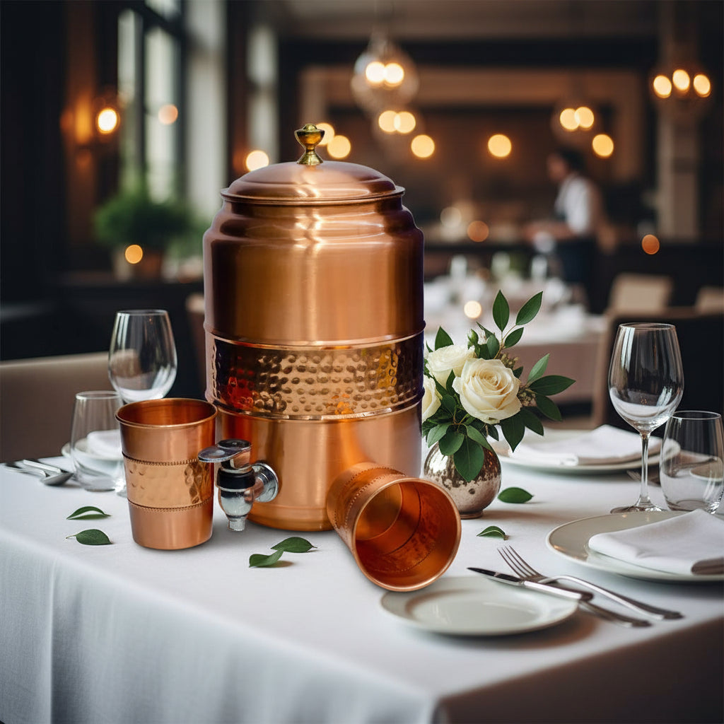 Pure Copper 5 Litre Matka Water Dispenser-ArtyCraftz