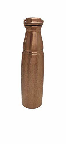 Pure Copper Matt Finish Hammered Thermos Bottle - ArtyCraftz.com