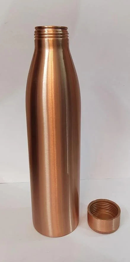 Pure Copper Matt Finish Leak Proof Jointless Copper Bottle 1000ML-ArtyCraftz