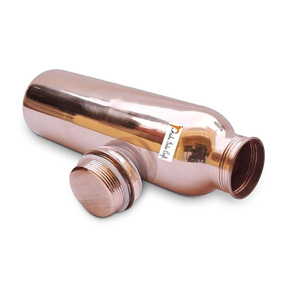 Pure Copper Water Bottle Classic Design Capacity 900 ML Set of 6-ArtyCraftz.com