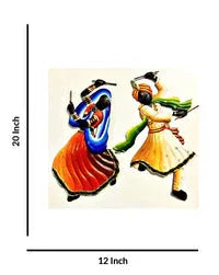 Handmade Metal RK Dandiya Couple Wall Hanging