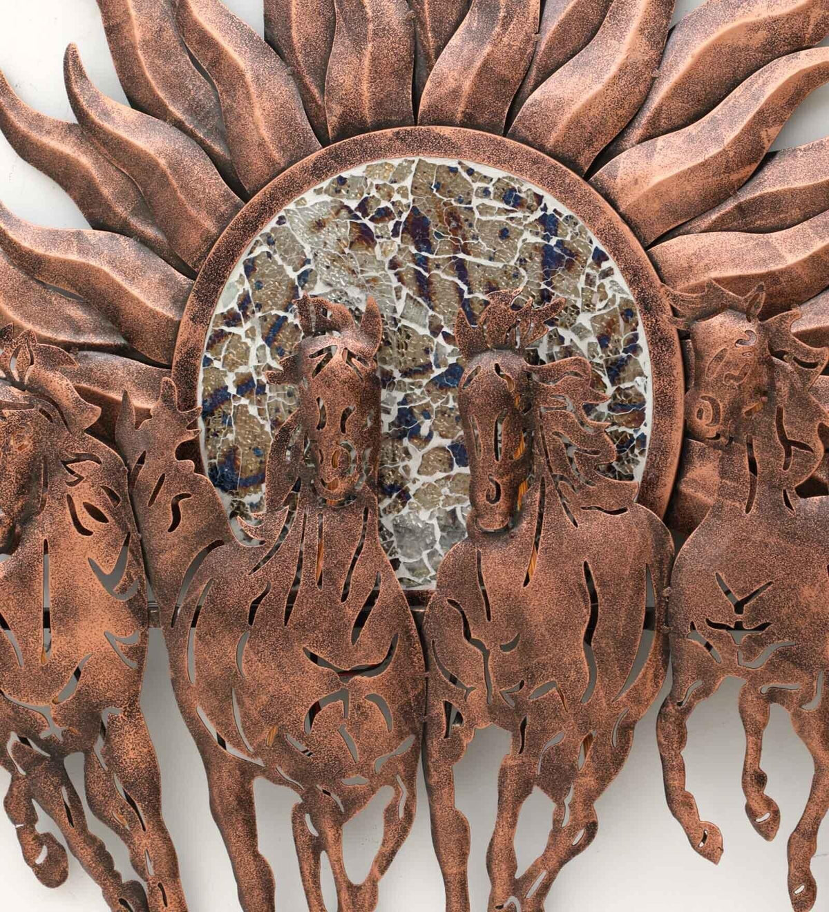Radiant Sun and Seven Galloping Horses Wall Art-ArtyCraftz.com