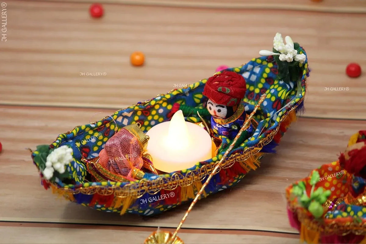 Recycled Material Rajasthani Raja Rani Puppet Tealight Candle Holder - ArtyCraftz.com