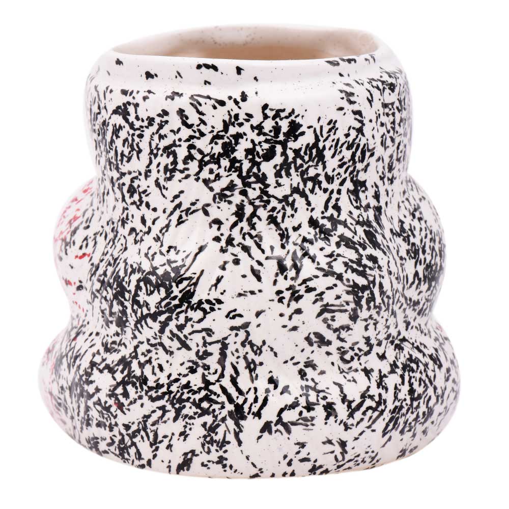 Red and White Panda Ceramic Planter-ArtyCraftz.com