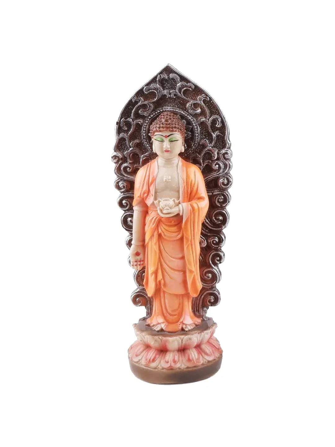 Resin Buddha On Lotus Pedstal Showpiece-ArtyCraftz.com