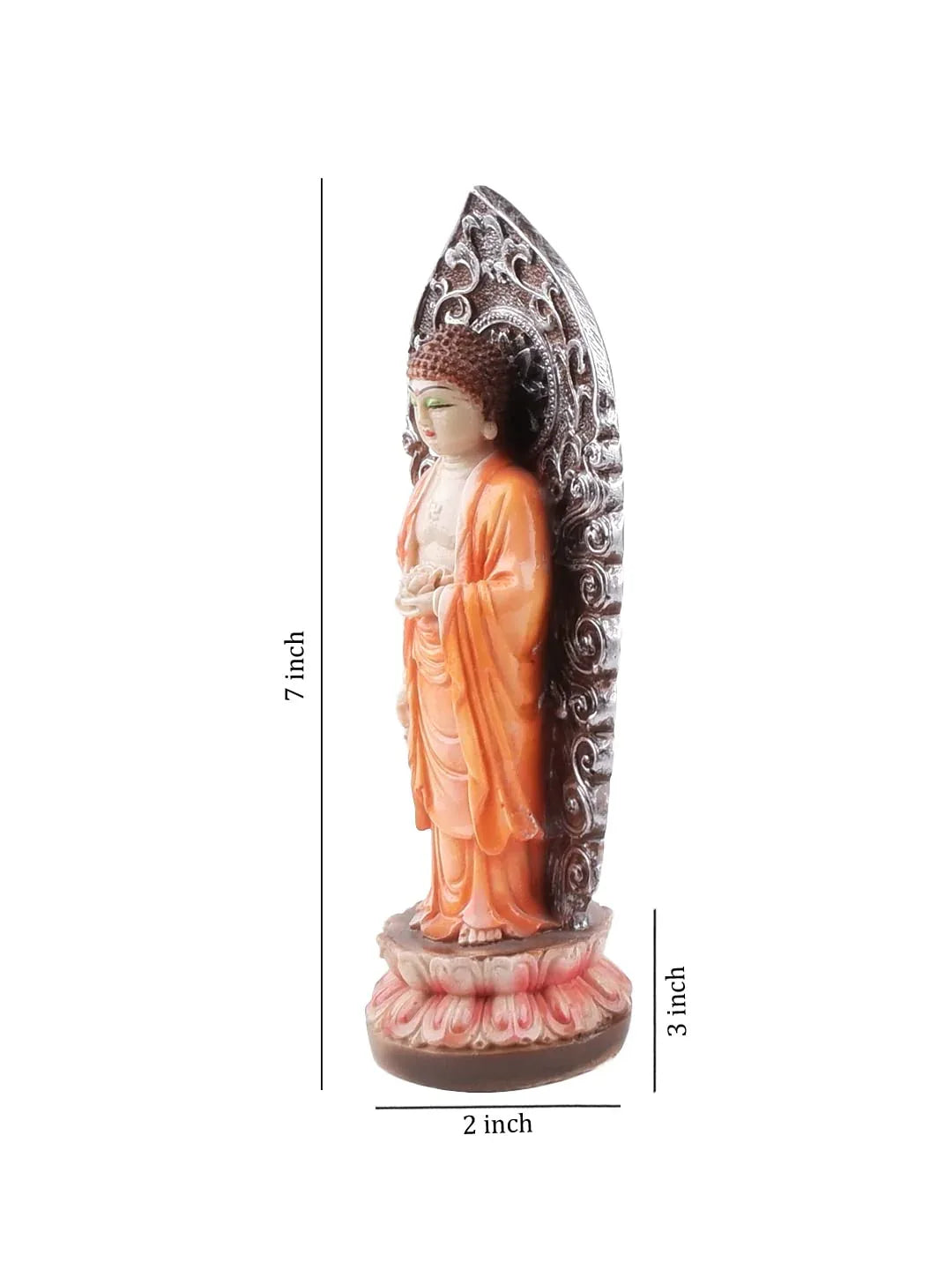 Resin Buddha On Lotus Pedstal Showpiece-ArtyCraftz.com