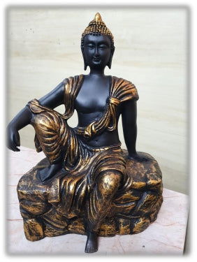 Resin Buddha Showpiece for Home Decor and Gifting 9x6x13 Inches - ArtyCraftz.com